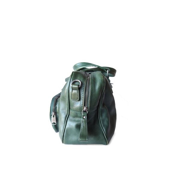 LIEBESKIND-BERLIN Satchel Vintage Forest Green Convertible Bag - Picture 4 of 13
